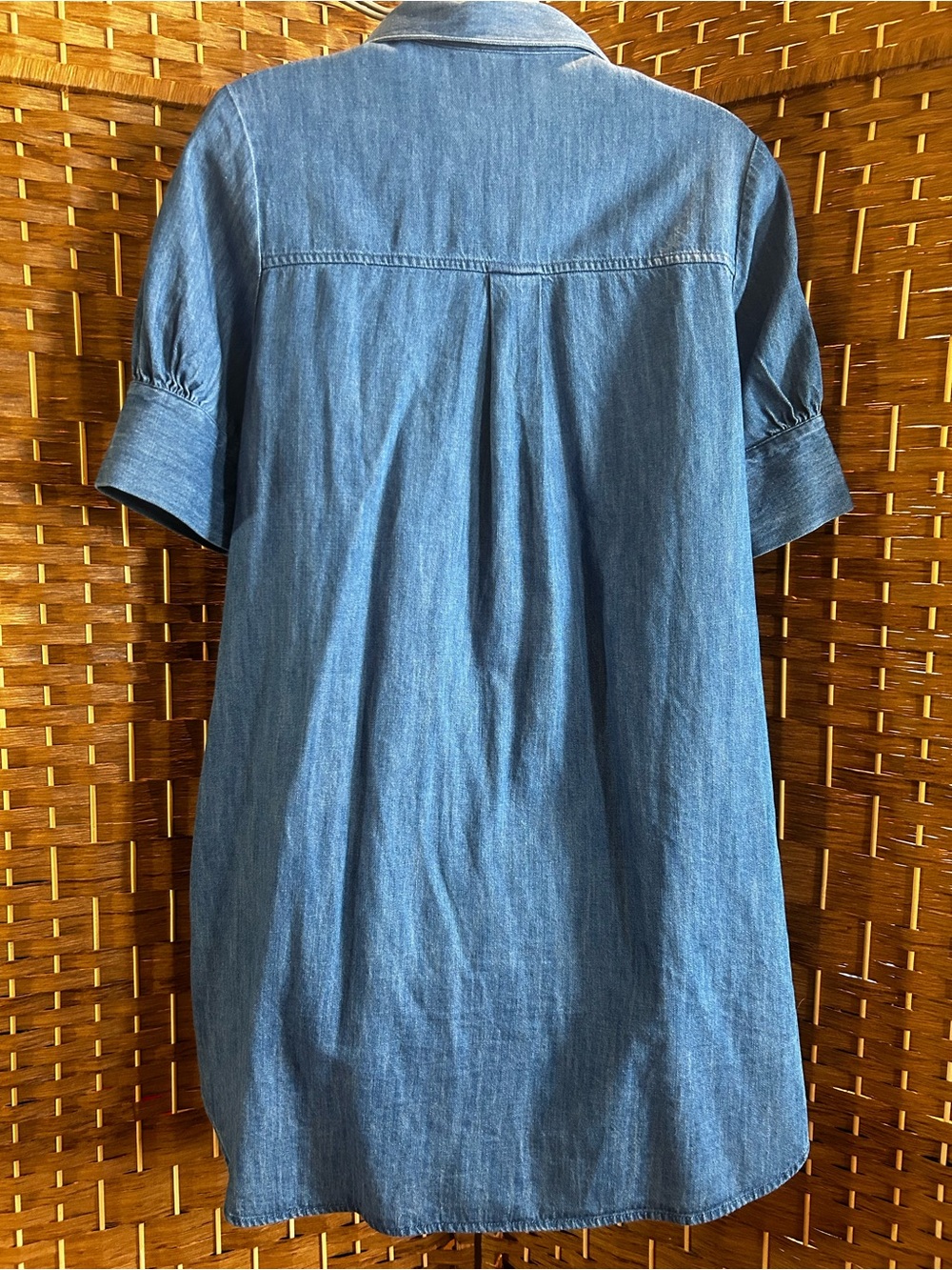 Old Navy Lightweight Denim Shirt Dress SP 100% Cotton Hidden Pockets - Picture 5 of 6